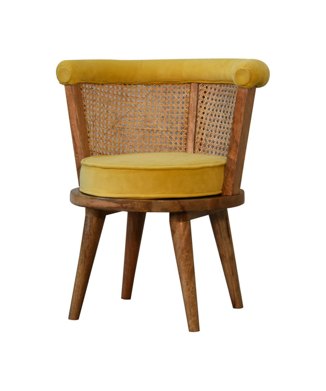 Larissa Mustard Velvet Nordic Chair