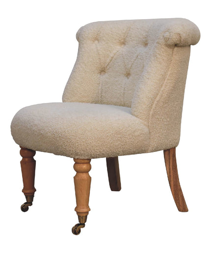 Boucle Cream Accent Chair