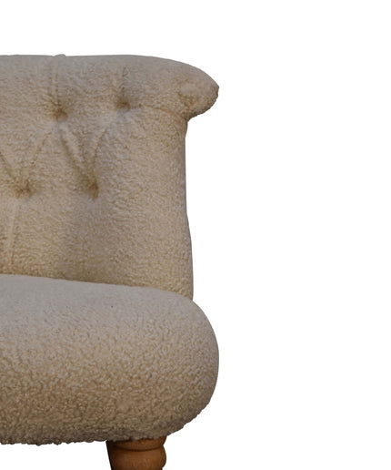 Boucle Cream Accent Chair