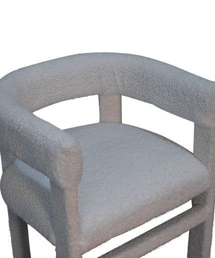 White Boucle Occasional Chair