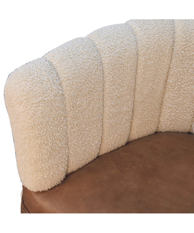 Boucle Cream Buffalo Armchair