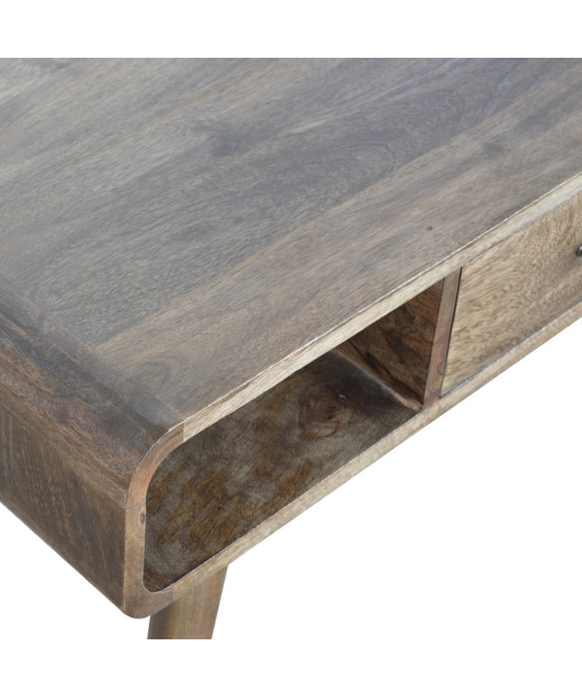Curved Grey Washed Coffee Table