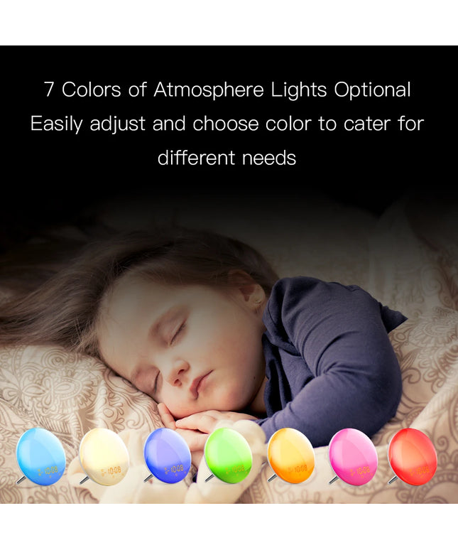 Moes WiFi Wake Up Smart Light Alarm Clock with 7 Colors Sunrise Sunset Simulation Tuya APP Control Works with Alexa Google Home