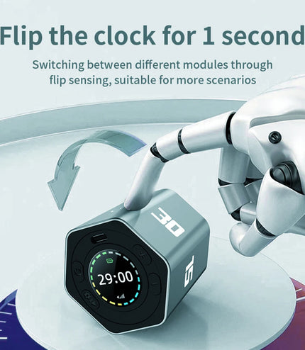 Cube Timer Gravity Sensor Rotating Timer Count Up/Down Function Clock  3/5/10/15/30 Minutes LED Screen for Kids Test