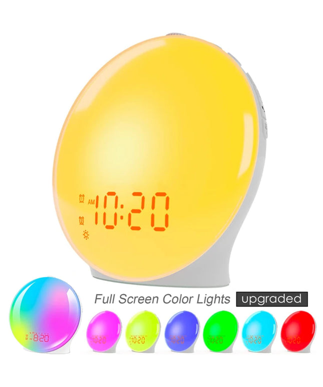 Wake Up Light Alarm Clock Sunrise/Sunset Simulation Digital Clock with Night Light FM Radio Desk Clocks Niditon