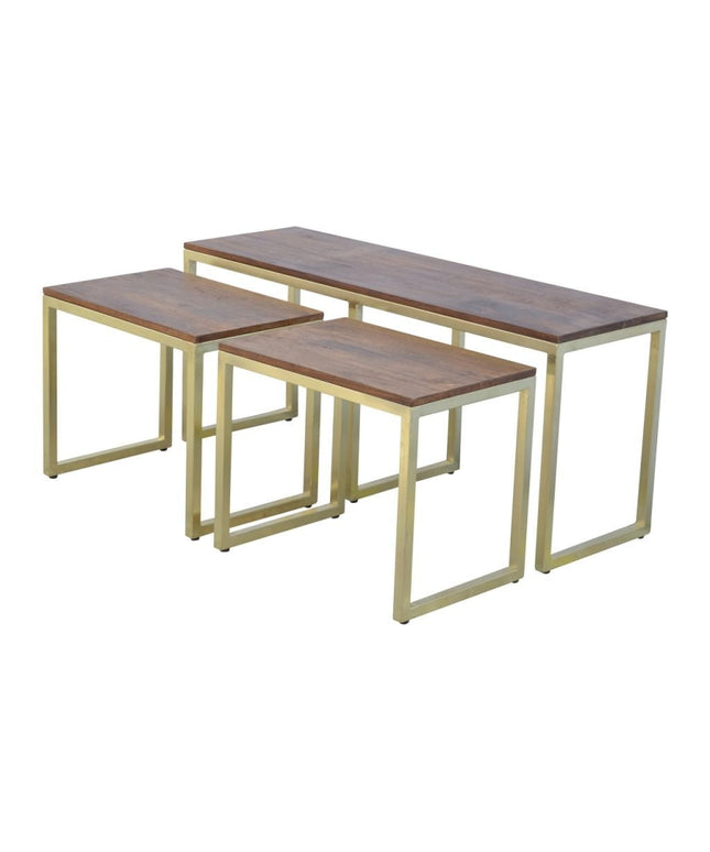 Chunky Gold Table Set of 3