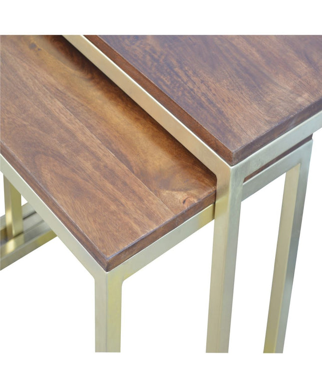 Chunky Gold Table Set of 3